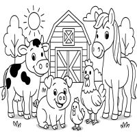 Farm animals icon